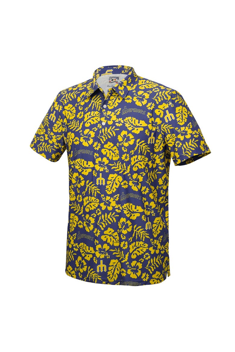 Men's Reyn Spooner  Blue Seattle Mariners Cooperstown Pua Performance Polo, Alternate, color, Blue