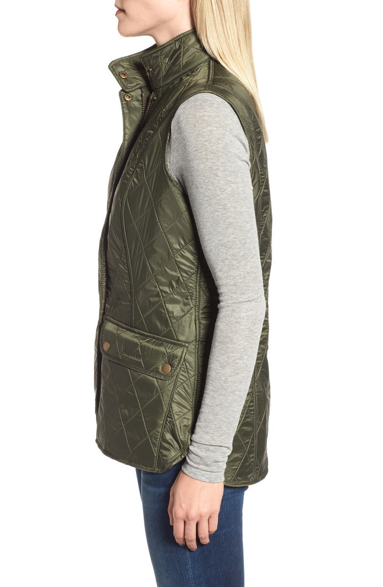 Barbour Wray Fleece Lined Vest, Alternate, color, Olive