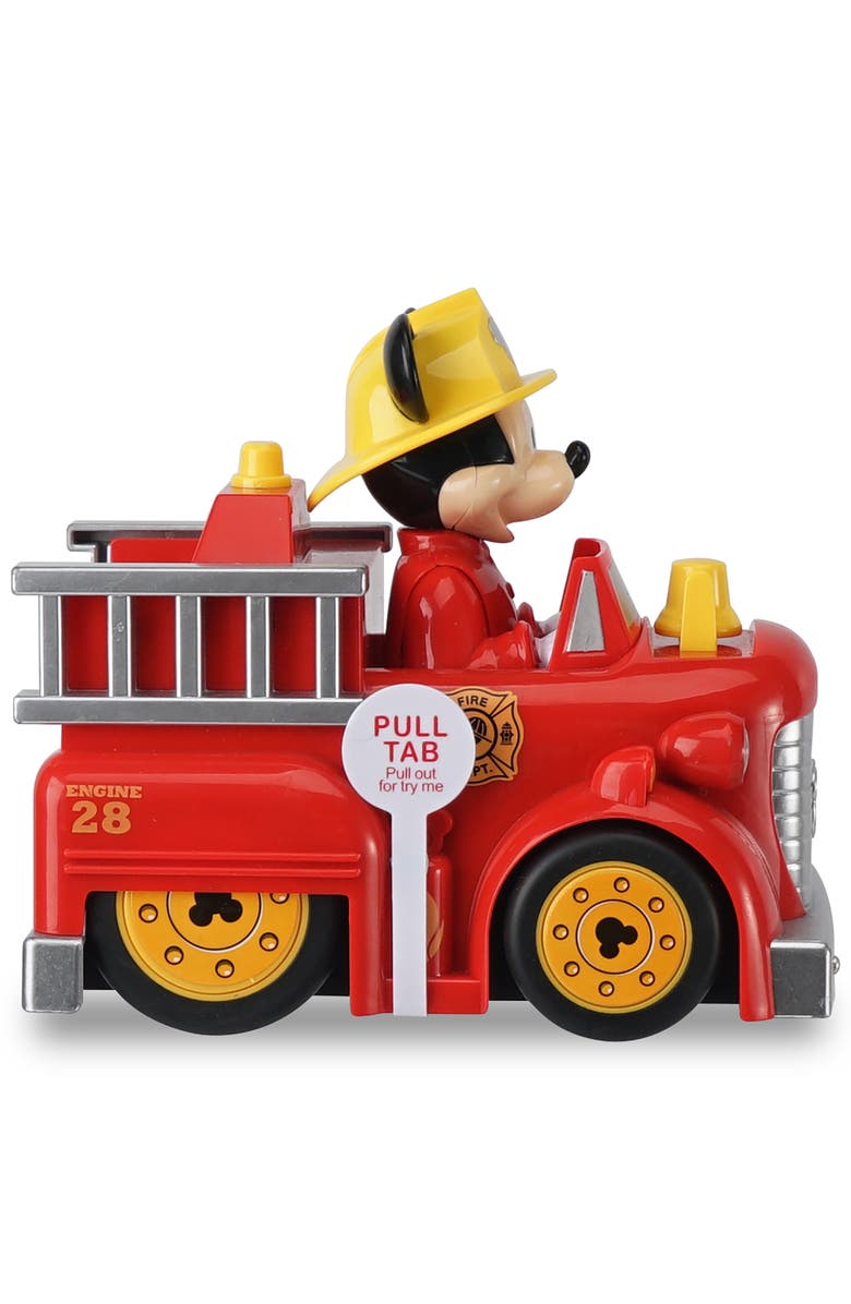 Disney Junior Press N Go Mickey Mouse Firetruck 5.5 Inch Red & Yellow Toy, Alternate, color, 