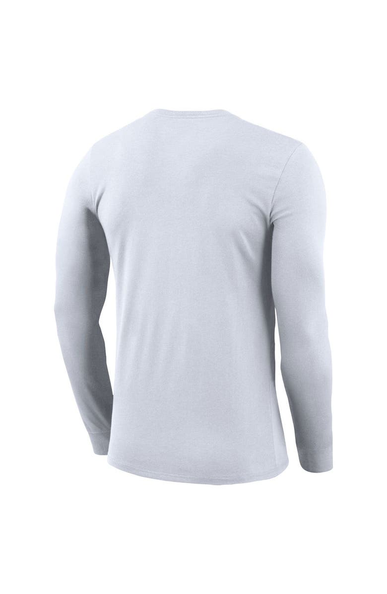 Nike White Saint Louis Billikens 2023 On Court Bench Long Sleeve T-Shirt, Alternate, color, 