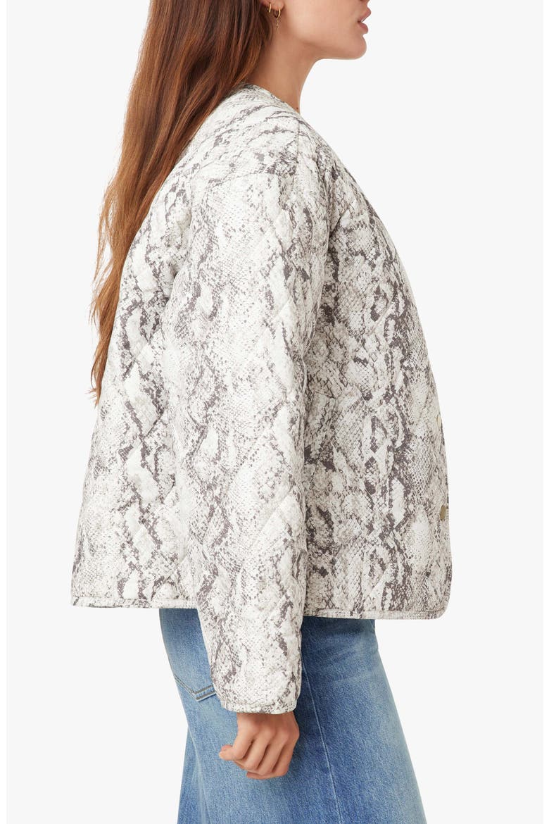 Snakeskin Print Quilted Jacket, Alternate, color, SNAKE PRINT