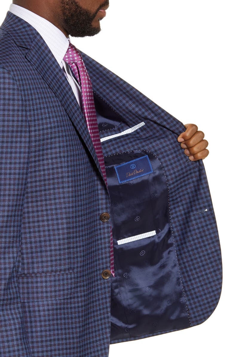 David Donahue Connor Classic Fit Check Wool Sport Coat, Alternate, color, 