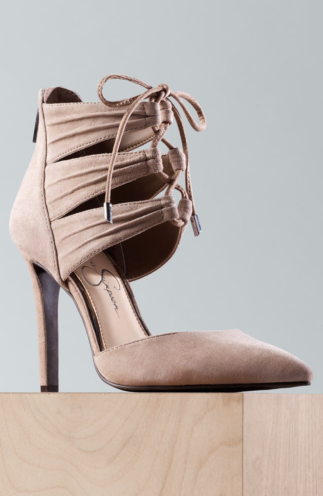 Jessica Simpson 'Caleya' Lace Up Pump, Alternate, color, 