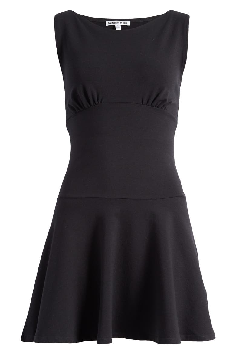 Mayve Sleeveless Knit Skater Minidress, Alternate, color, BLACK