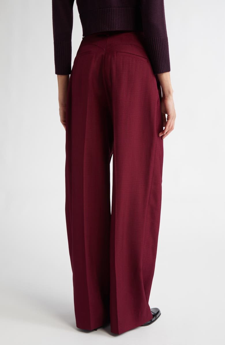 Victoria Beckham Pleated Wide Leg Trousers, Alternate, color, 