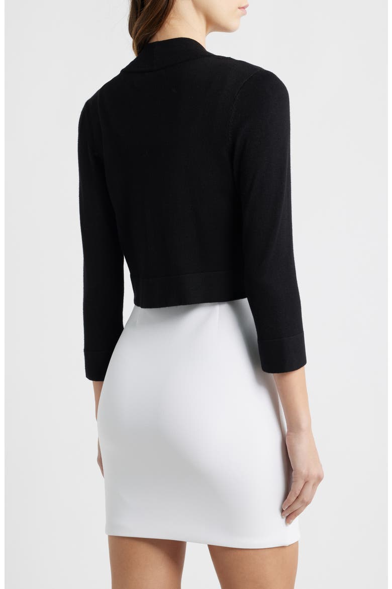 Bolero Cardigan, Alternate, color, BLACK