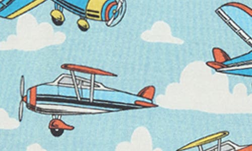 Posh Peanut Planes Zip Footie In Blue