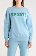 90 DEGREE BY REFLEX Varsity Vault Fleece Graphic Sweatshirt