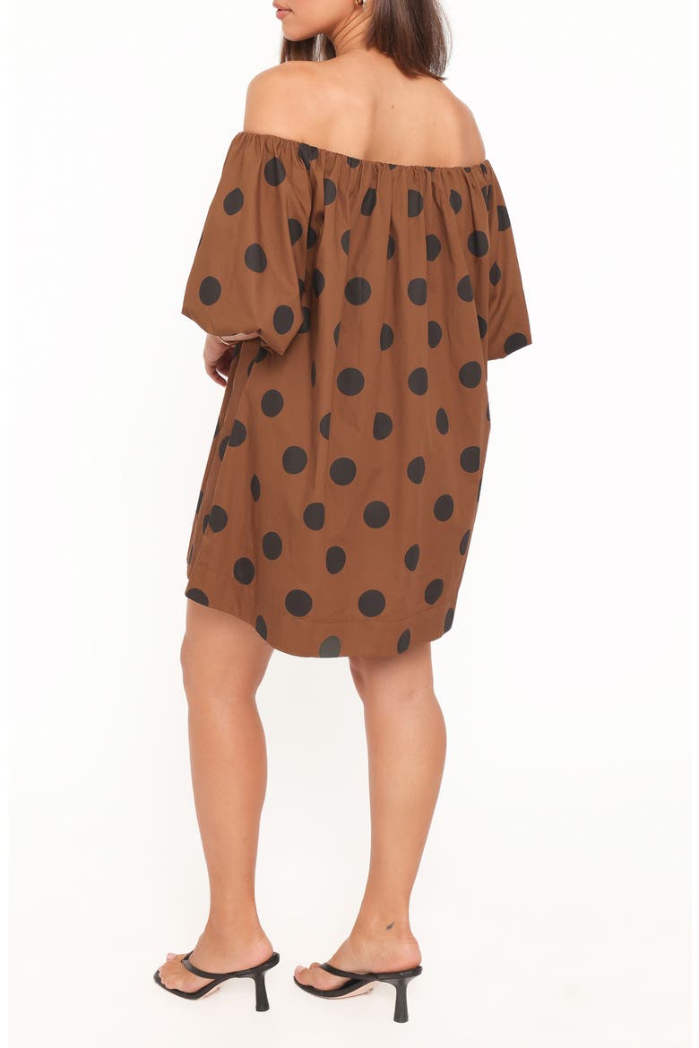 Eddie Polka Dot Minidress, Alternate, color, BROWN POLKA DOT