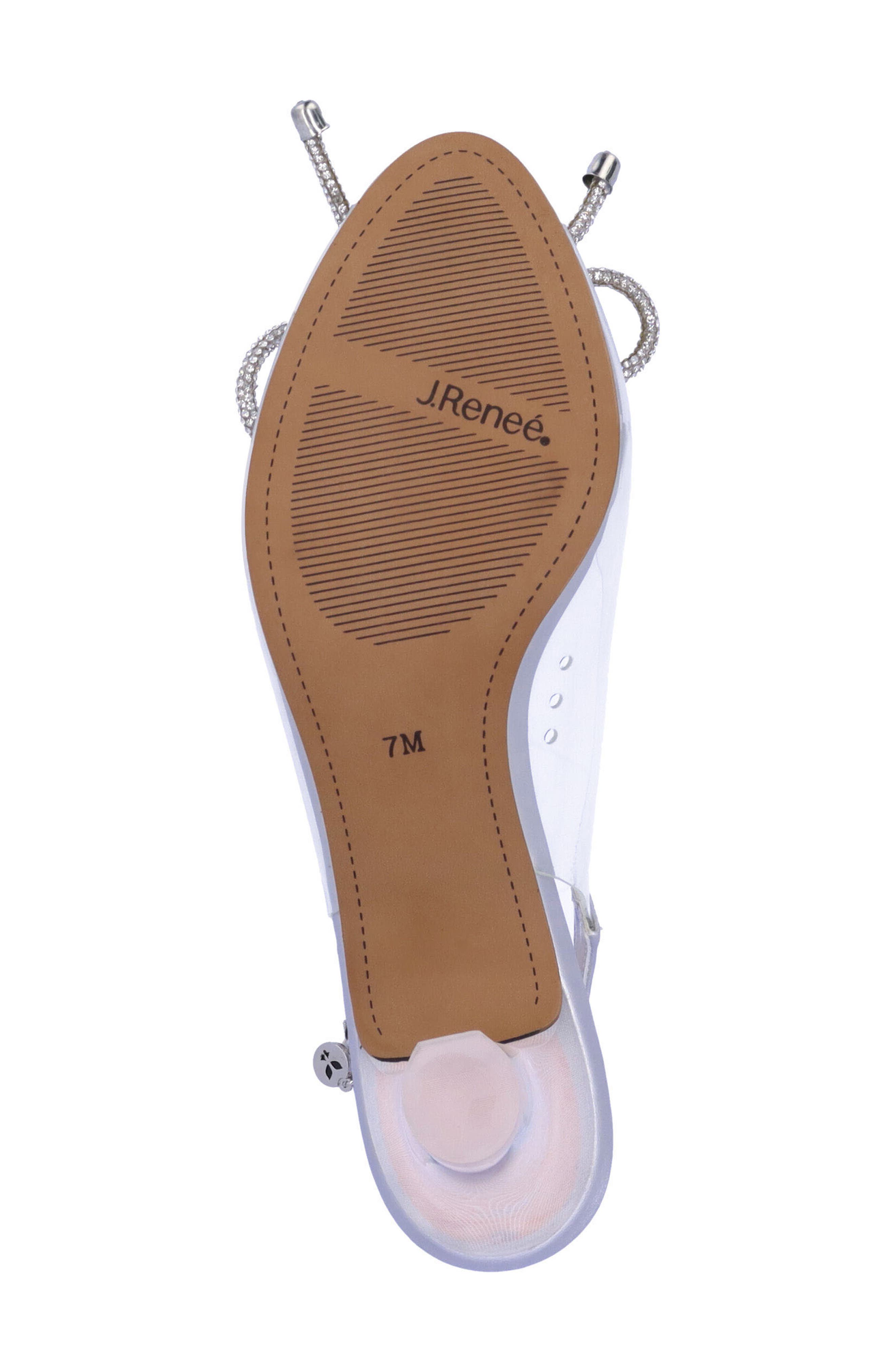J. Reneé Menaka Slingback Sandal, Alternate, color, Clear/ Silver