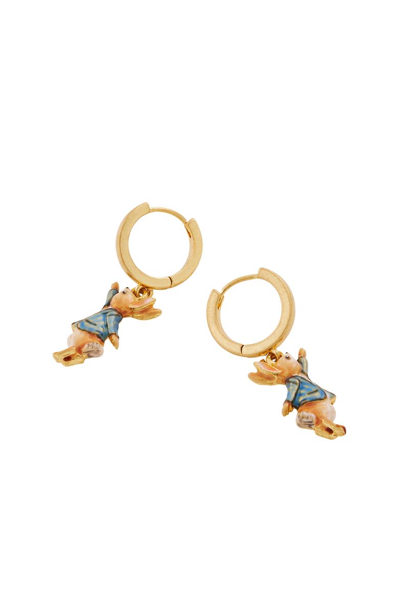 x Peter Rabbit Huggie Earrings, Alternate, color, Gold