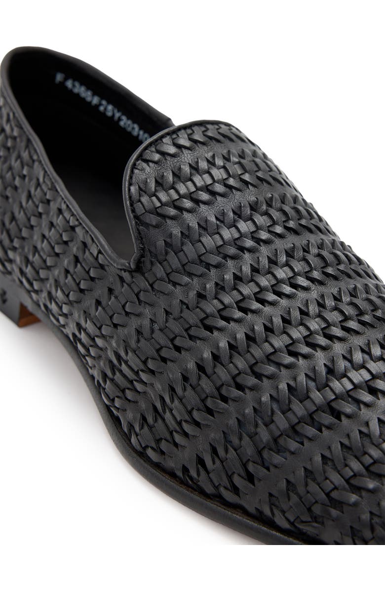 John Varvatos Venice Woven Slip On Shoe, Alternate, color, Black