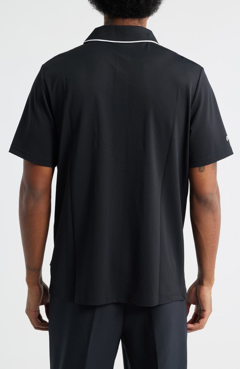 Malbon Golf Fairway Monarch Piqué Performance Golf Polo, Alternate, color, Black