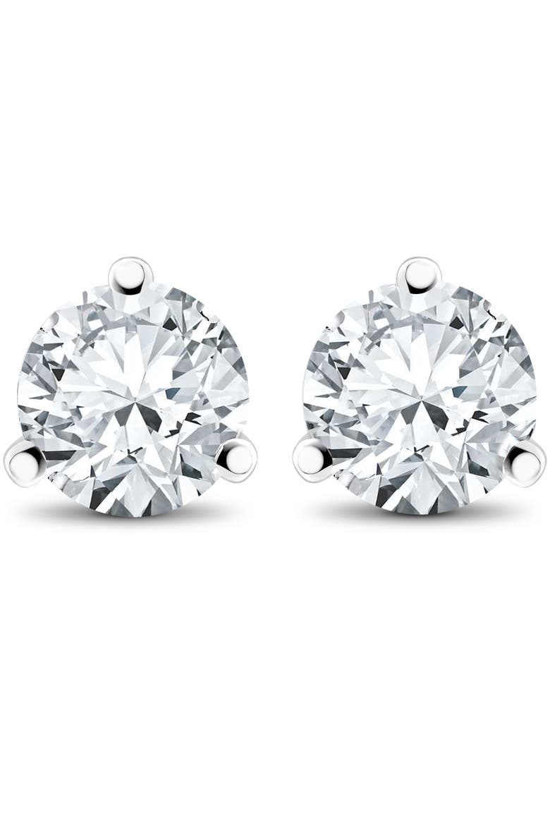 1 ct TDW Lab Grown Diamond Martni Studs 14k Gold Earrings, Main, color, 14k White Gold
