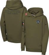 Nike Youth Nike Olive Las Vegas Raiders 2025 Salute to Service Club Fleece Hoodie