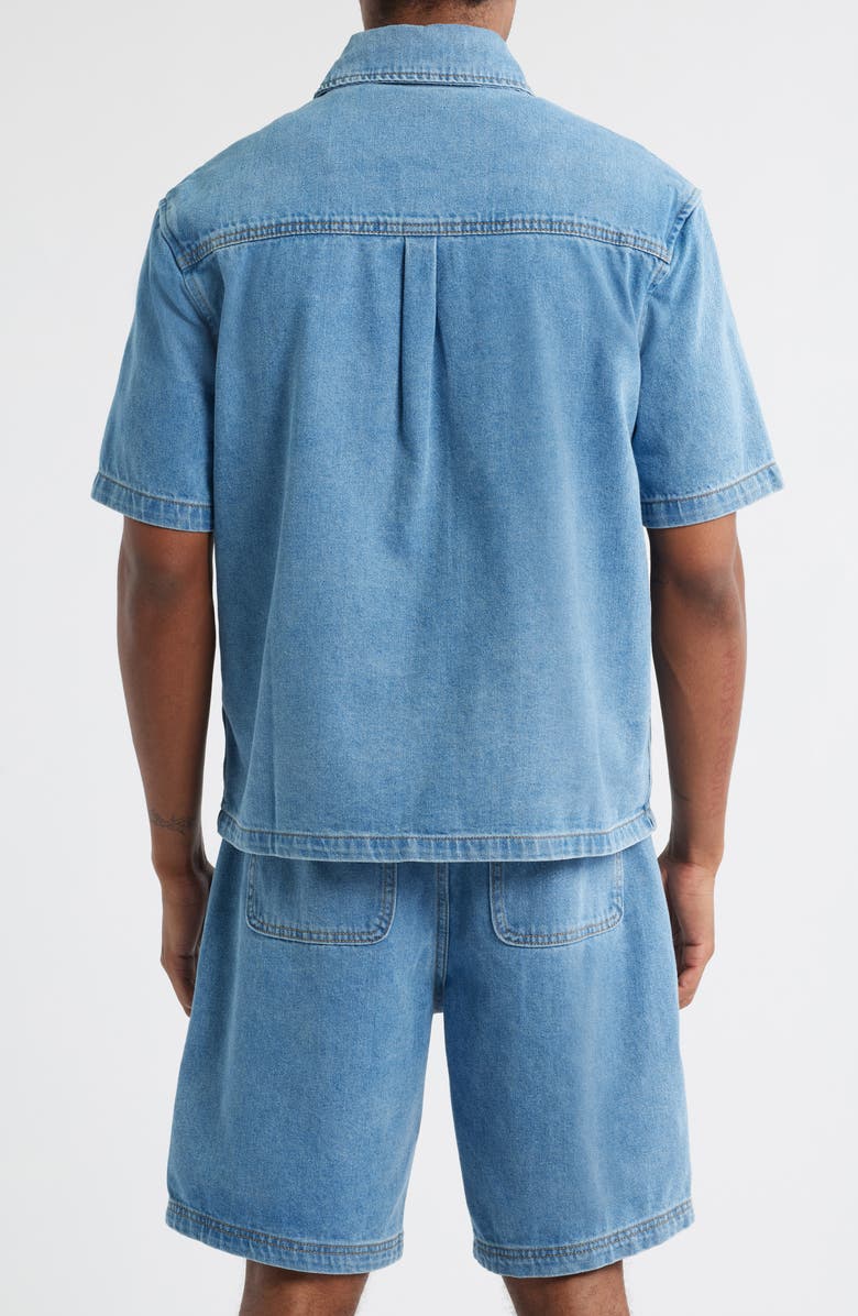 KROST Mariner Short Sleeve Denim Button-Up Shirt, Alternate, color, 