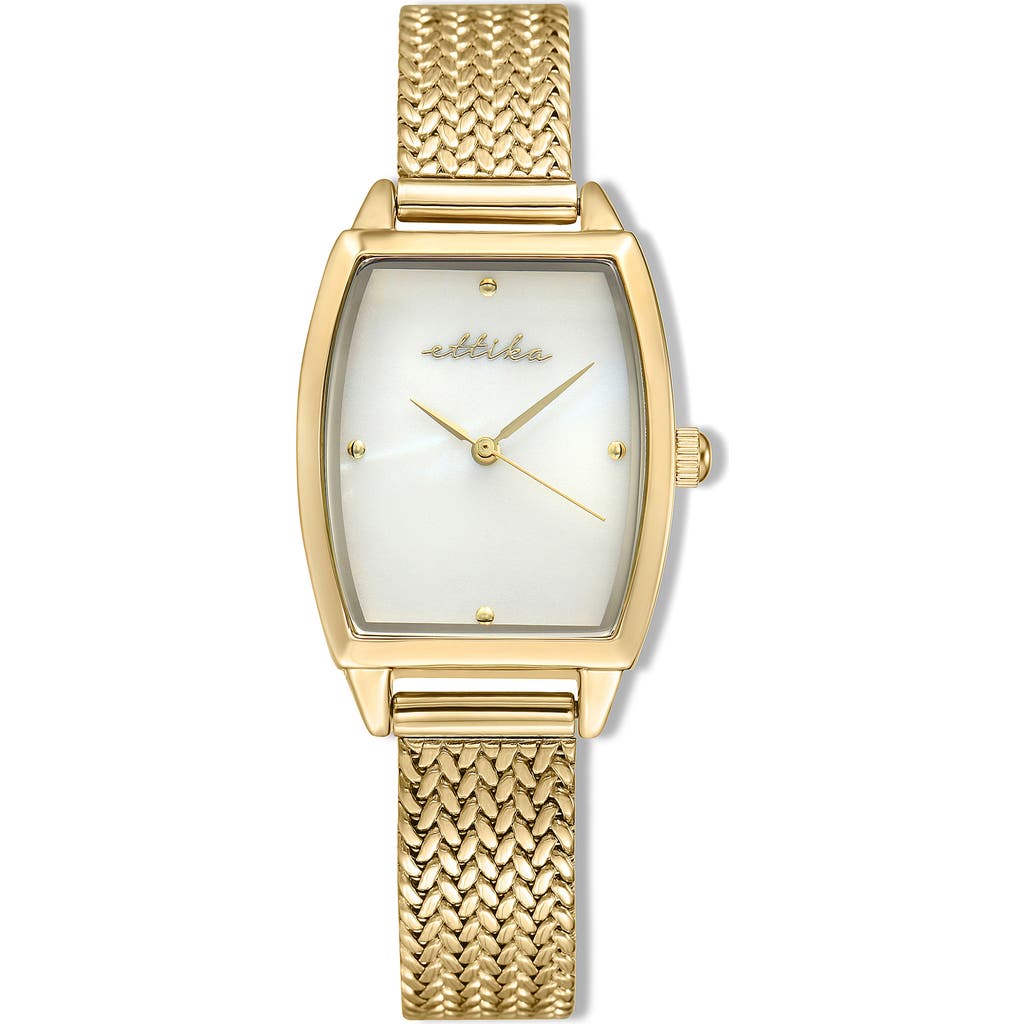 Ettika Timeless Texture Watch In Gold