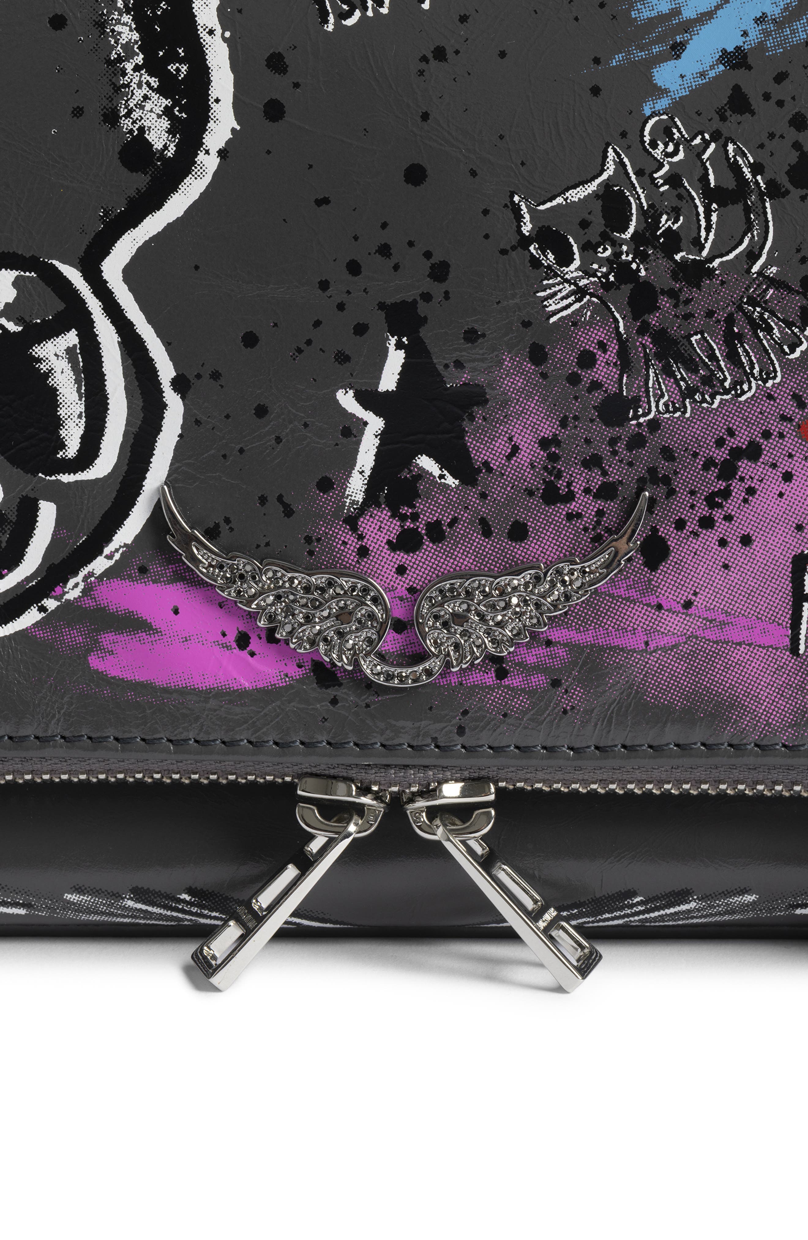 Zadig & Voltaire Rock Humberto Clutch, Alternate, color, Road