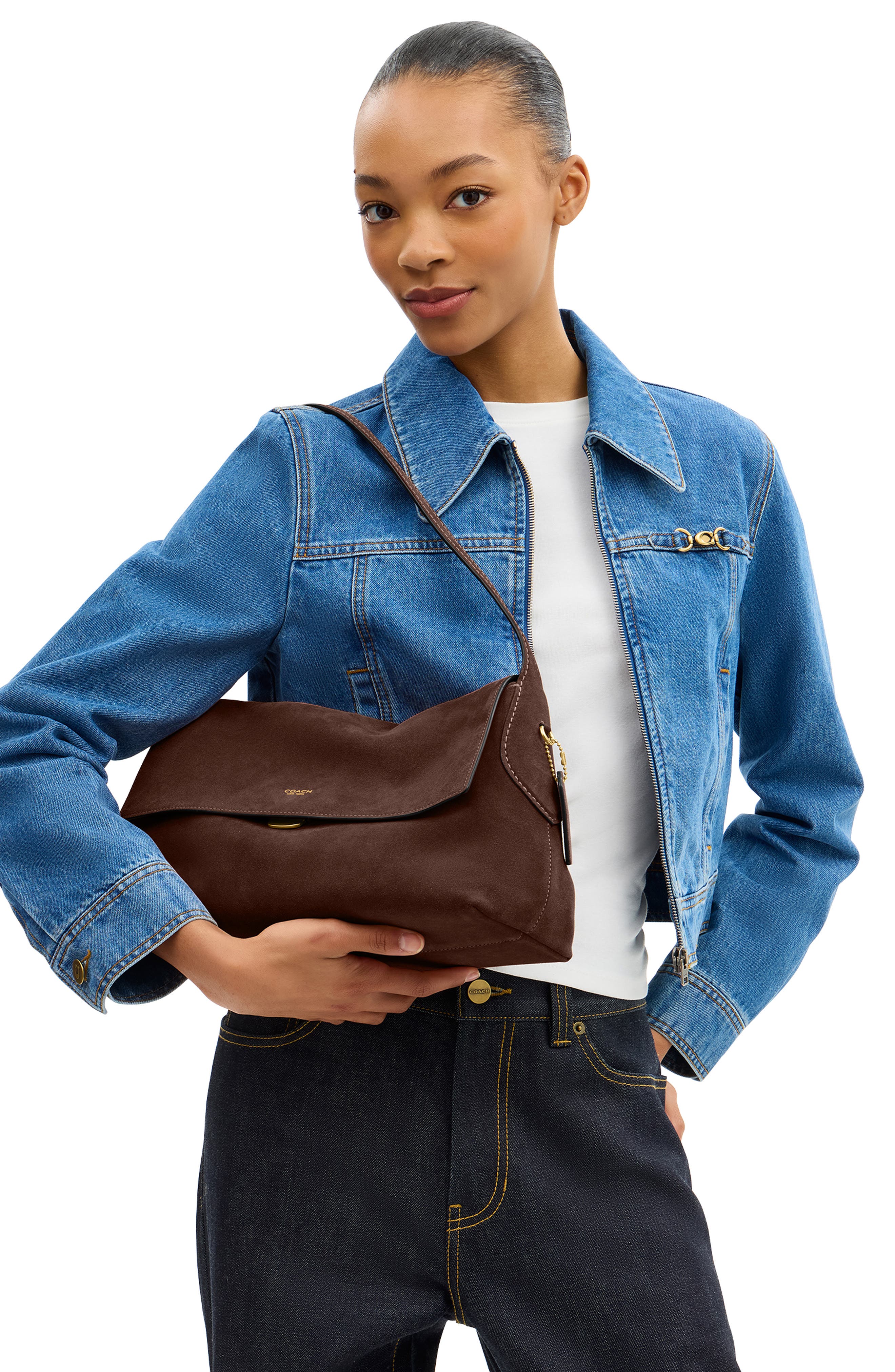 Chelsea 36 Leather Shoulder Bag, Alternate, color, B4/ DARK CHOCOLATE