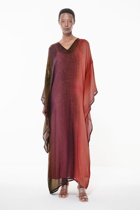 Gradient Print Kaftan Dress