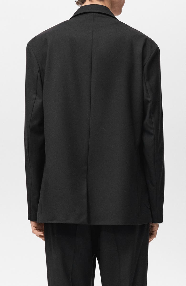 MANGO Relaxed Fit Black Sport Coat, Alternate, color,