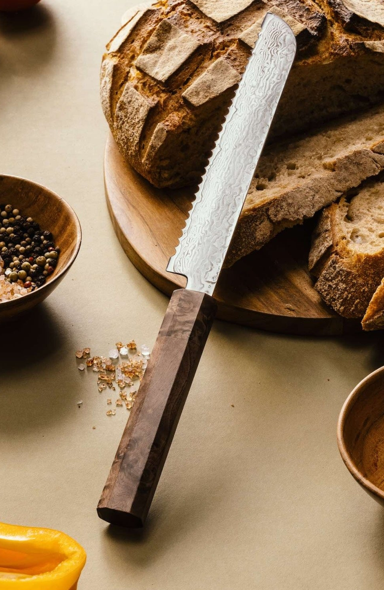 Italic Kumo Chef Knife, Bread Knife and Cutting Board Set, Alternate, color, Stabilized Maple