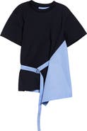 Sacai Poplin Mixed Media T-Shirt