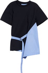 Sacai Poplin Mixed Media T-Shirt