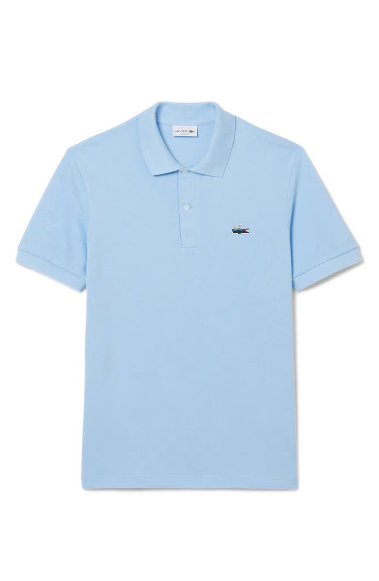 Lacoste Classic Fit Landscape Crocodile Cotton Piqué Polo, Alternate, color, Pastel Blue