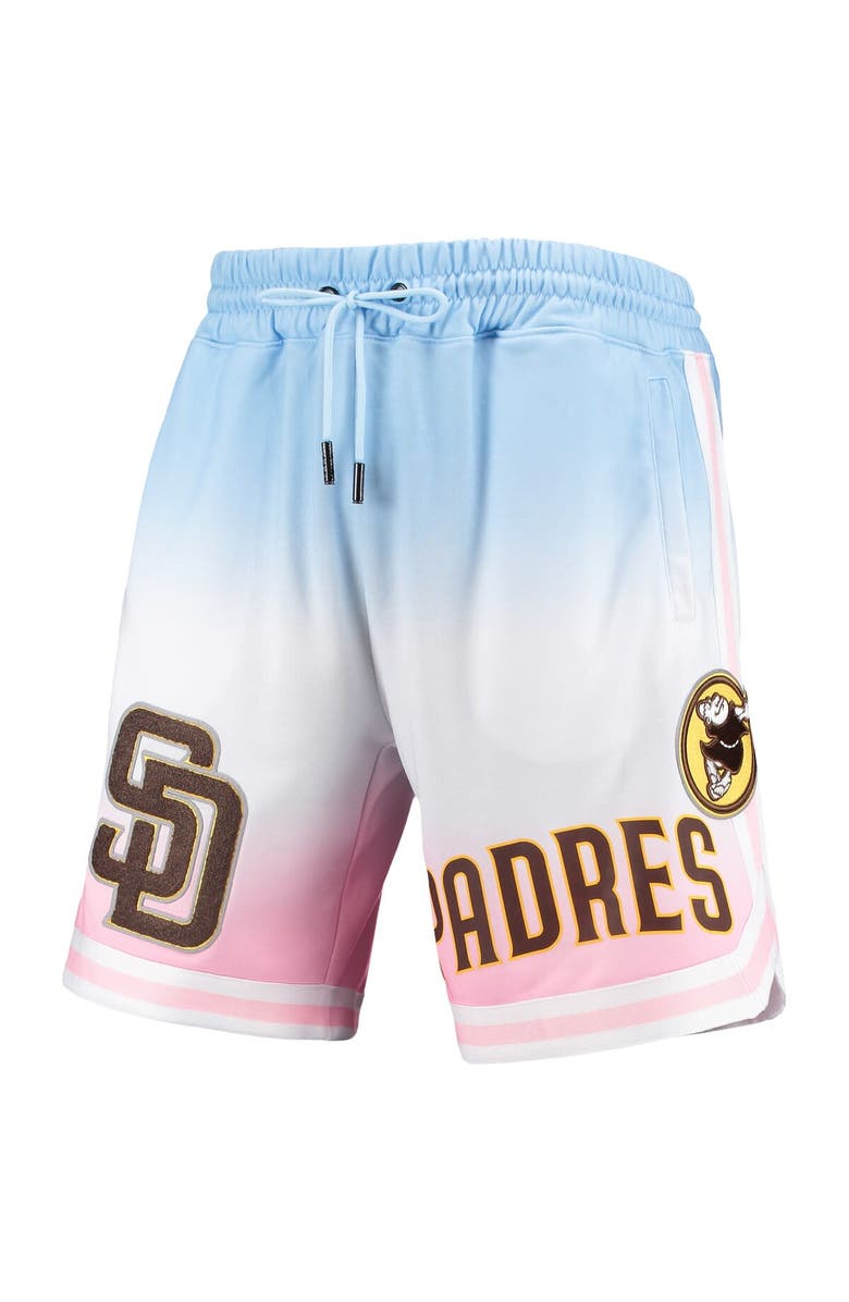 PRO STANDARD Men's Pro Standard Blue/Pink San Diego Padres Team Logo Pro Ombre Shorts, Alternate, color,