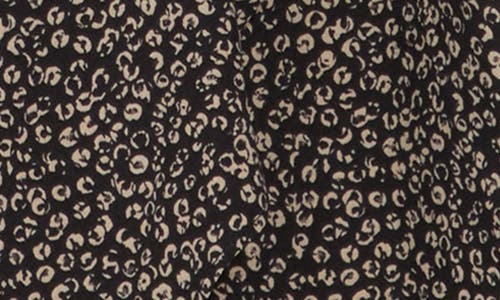 Melrose And Market Ruffle Tie Waist Dress In Black- Tan Subtract Dot