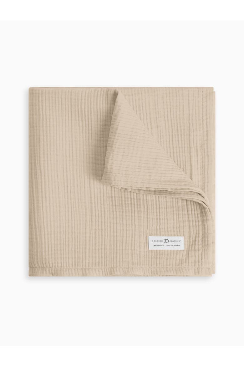 Organic Muslin Swaddle Blanket, Main, color, Clay