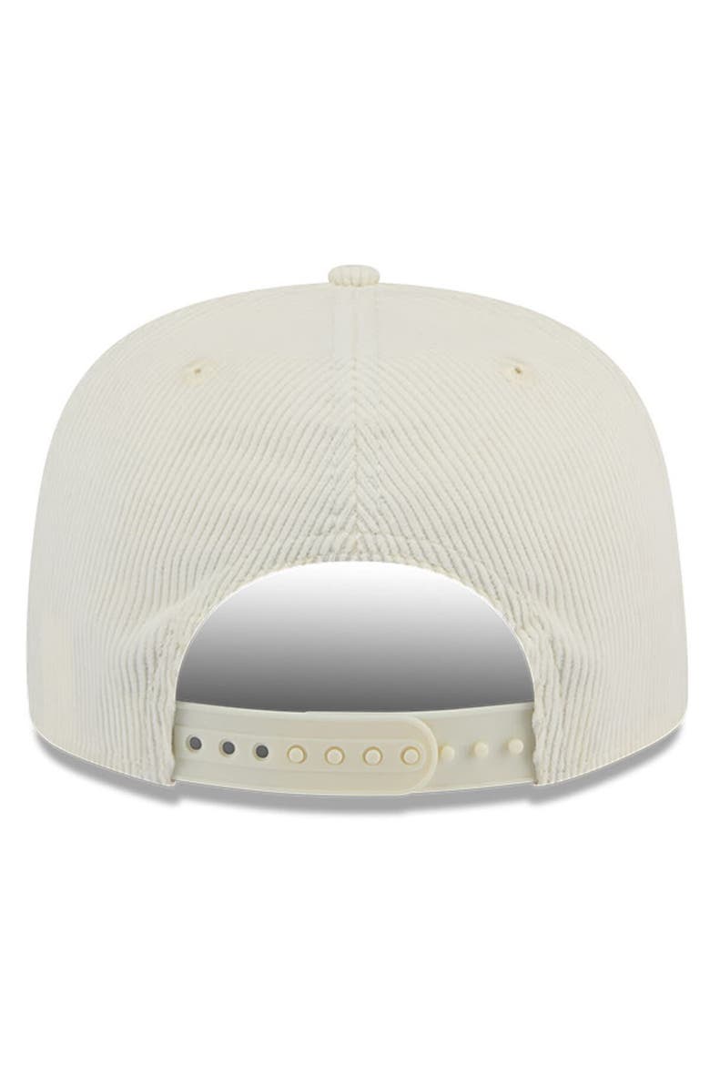 Men's New Era White Mississippi State Bulldogs Throwback Golfer Corduroy Snapback Hat, Alternate, color, Cream