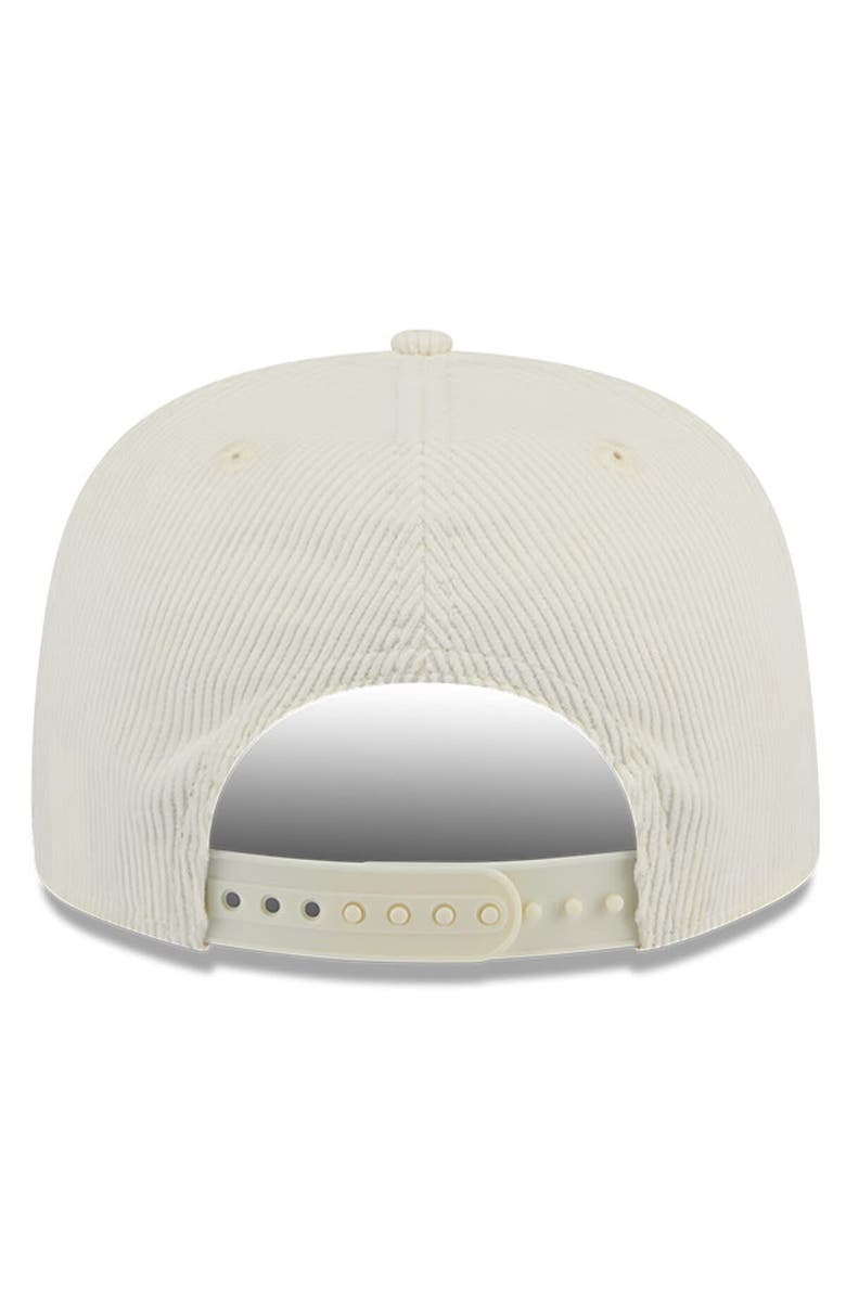New Era Men's New Era White Mississippi State Bulldogs Throwback Golfer Corduroy Snapback Hat, Alternate, color, Cream