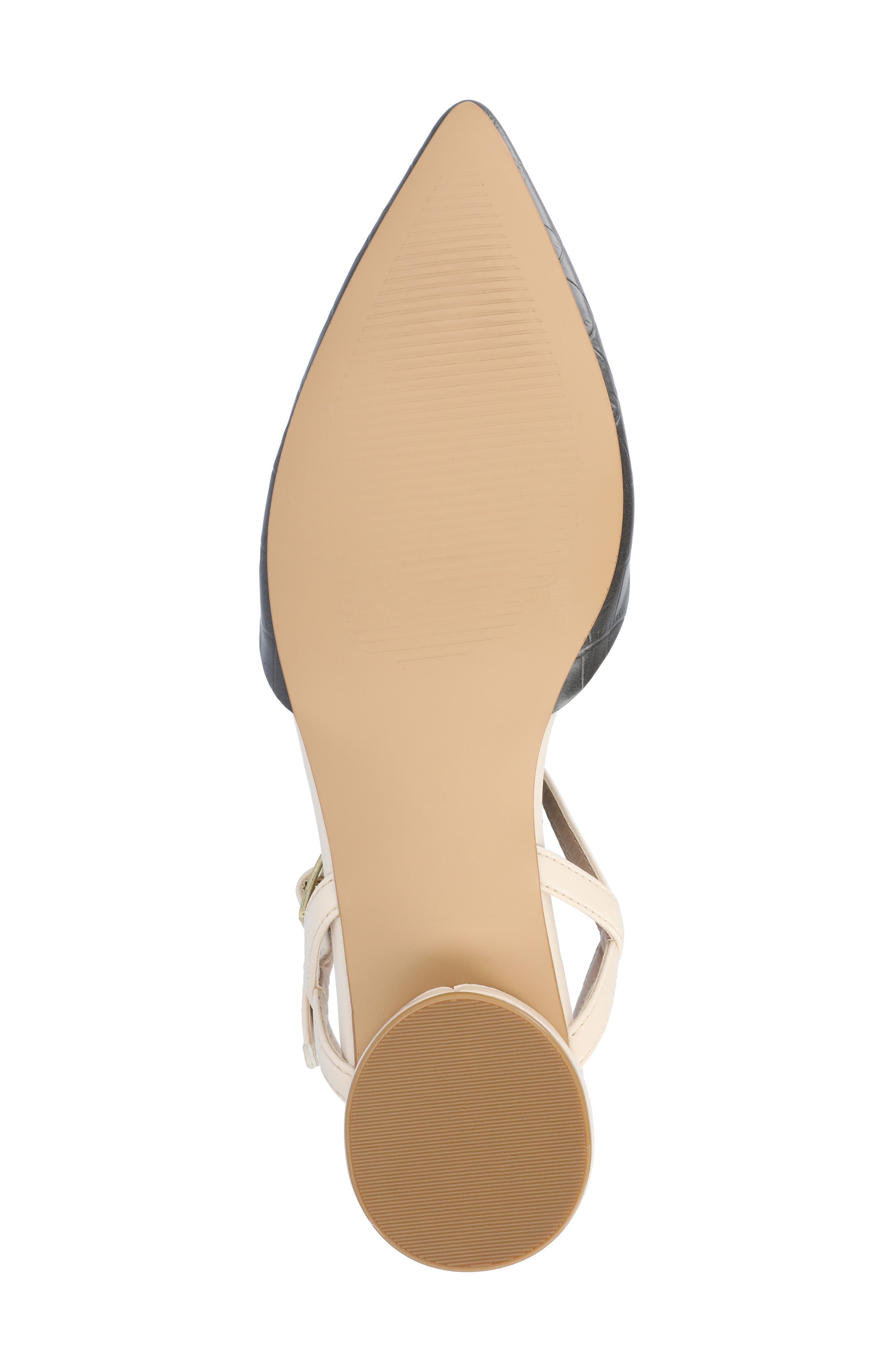 Journee Collection Brynn Croc Embossed Pump, Alternate, color, Charcoal