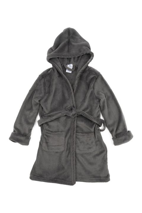 Kids Fleece Hooded Robe, Solid Colors