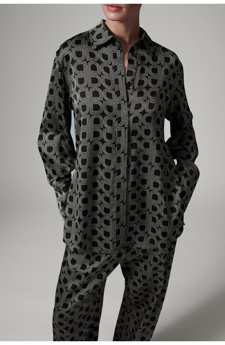 Day Plymo Printed Long Sleeve Shirt, Alternate, color, Black