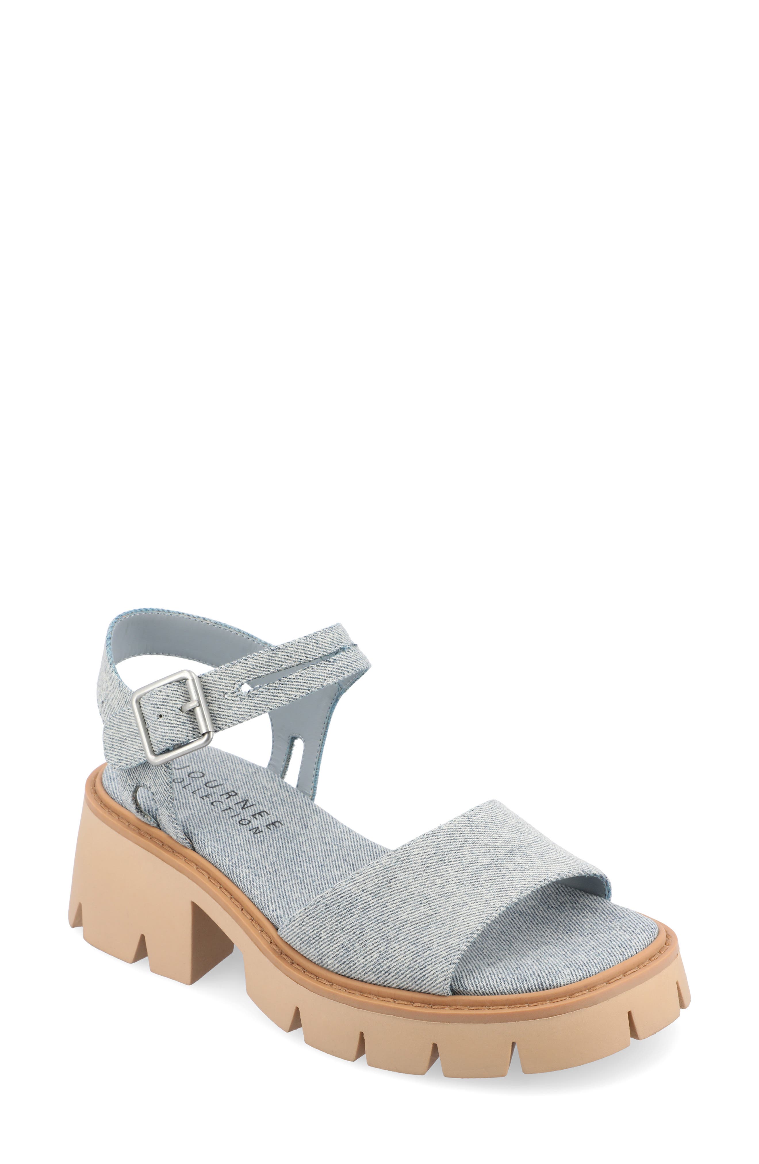 Journee Collection Lug Platform Sandal