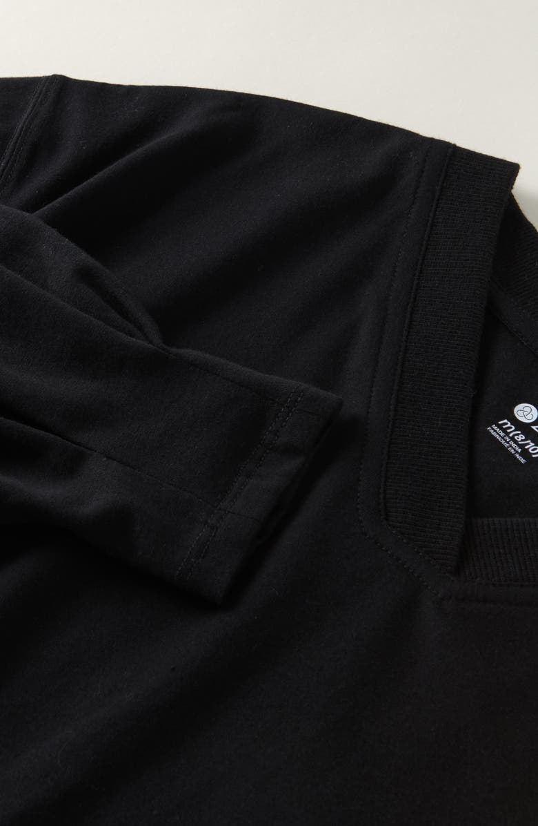 Zella Girl Kids' Relax Long Sleeve V-Neck T-Shirt, Alternate, color, Black