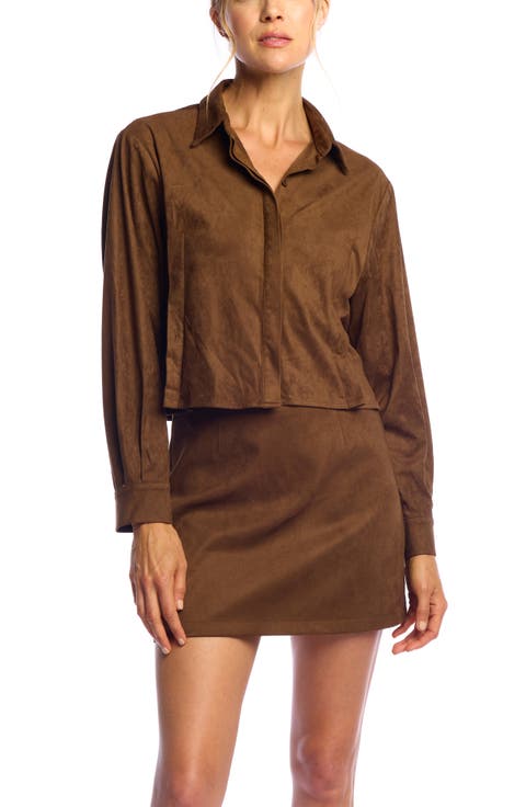 Brett Faux Suede Mini Skirt