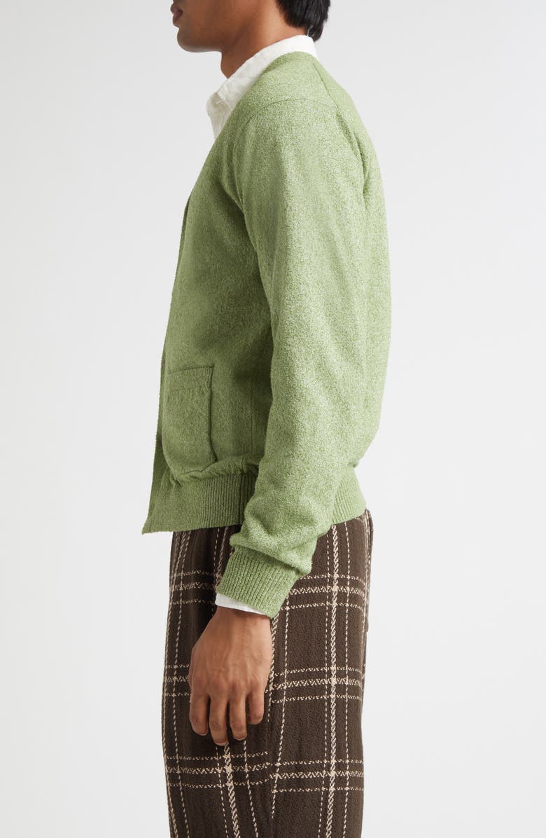 BEAMS Bouclé Cardigan, Alternate, color, Olive