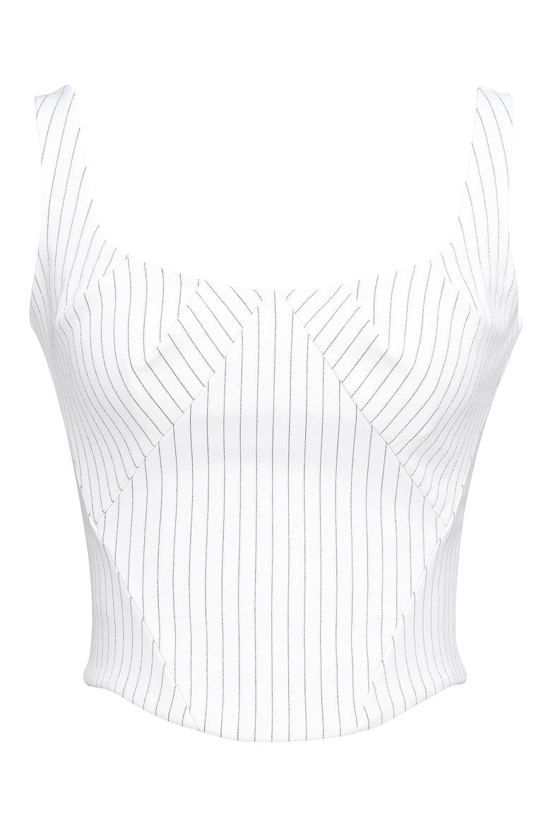 Selma Lace-Up Corset Top, Alternate, color, WHITE