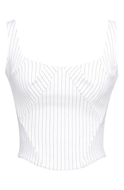 House Of Cb Selma Lace-up Corset Top In White