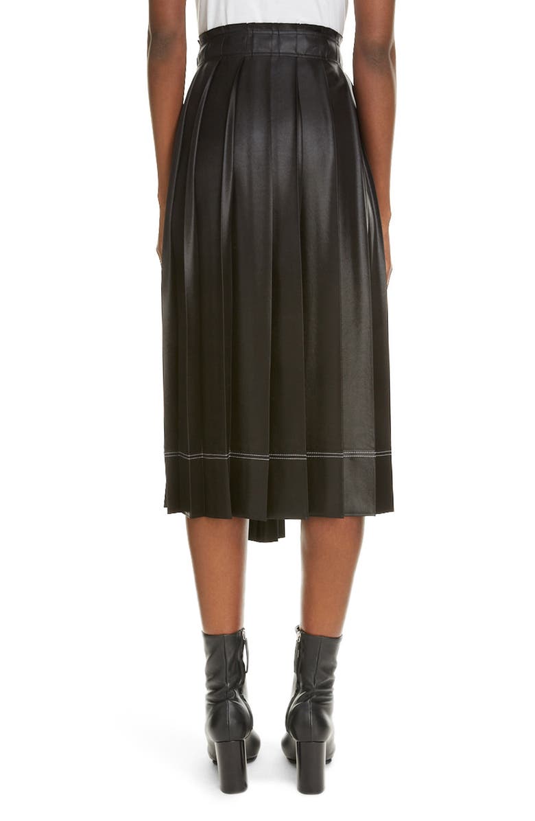 Acne Studios Itty Cinz Pleated Satin Skirt, Alternate, color,