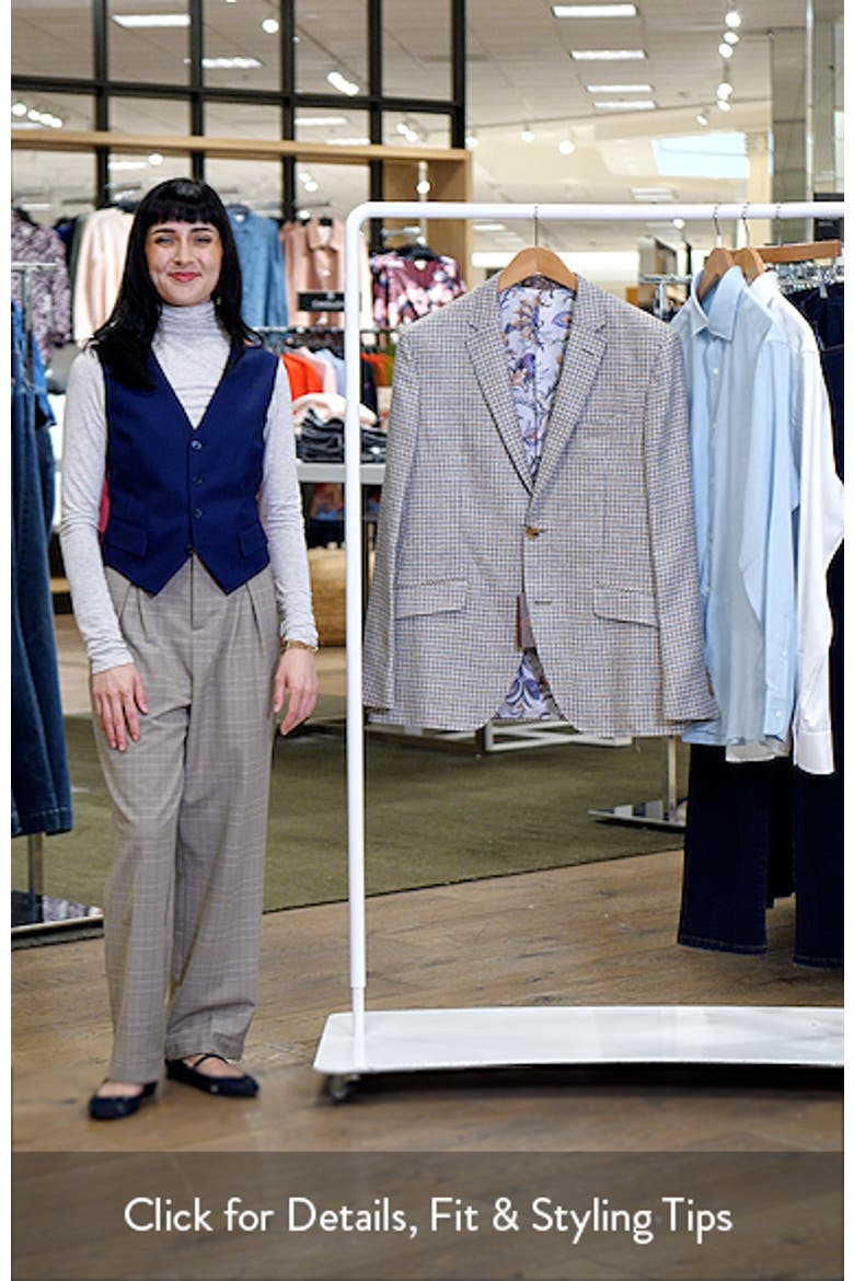 Roma Check Wool & Silk Blend Sport Coat video