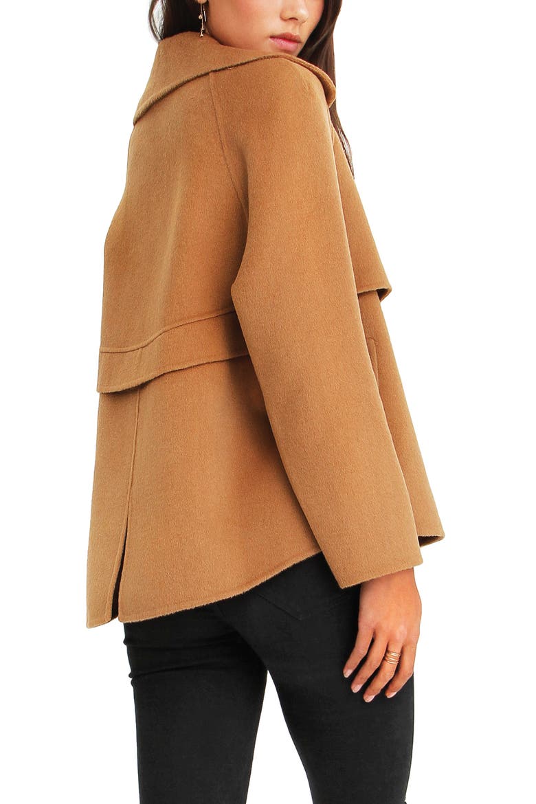 I'm Yours Double Breasted Wool Blend Coat, Alternate, color, CAMEL