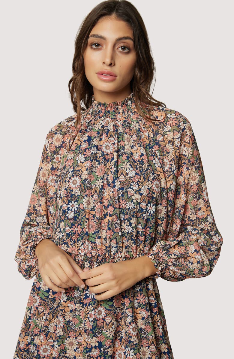 Lost + Wander Flower Power Mini Dress, Alternate, color, 