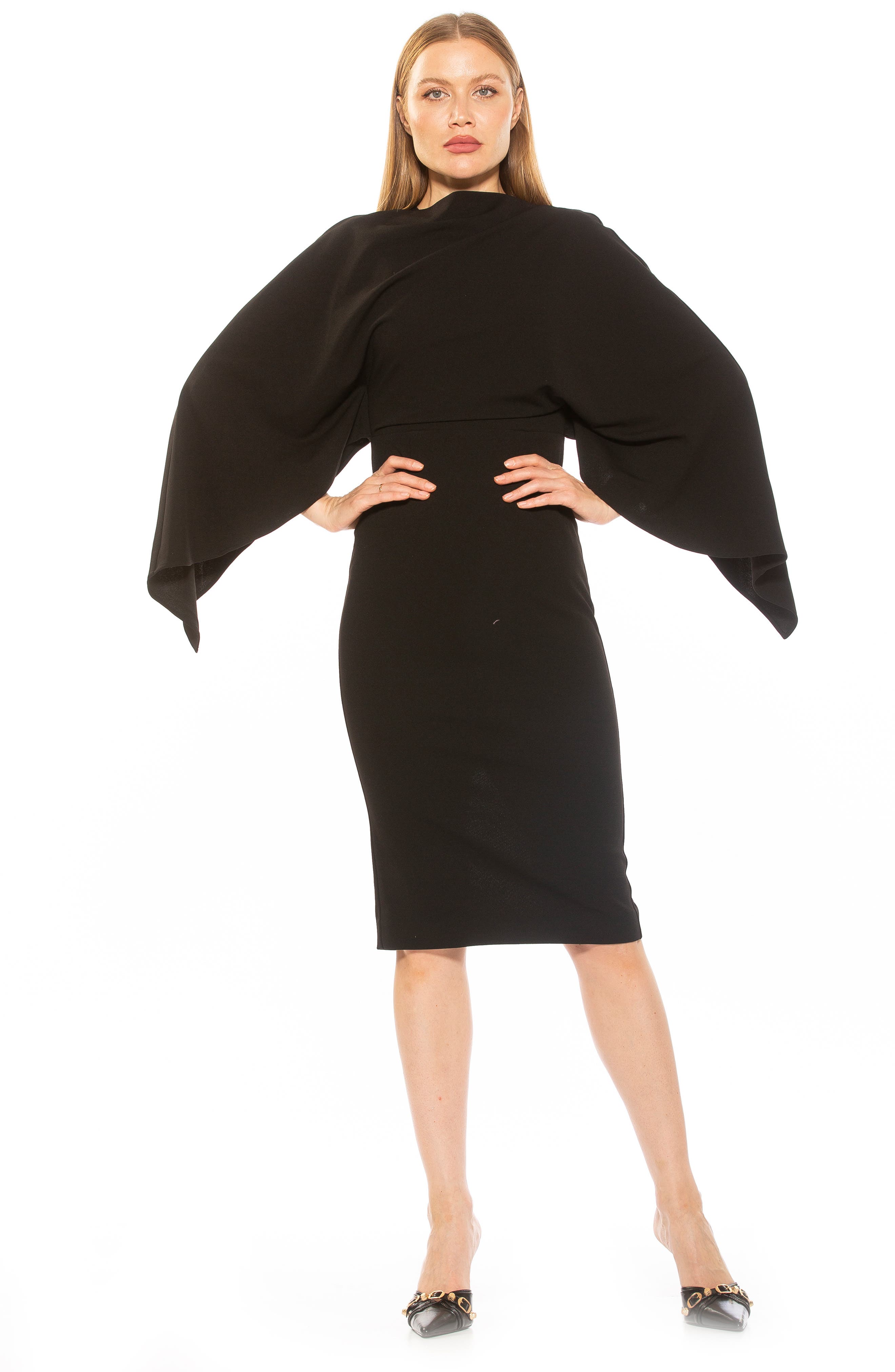 Alexia Admor Vida Cape Sleeve Sheath Dress (Women) | Nordstromrack