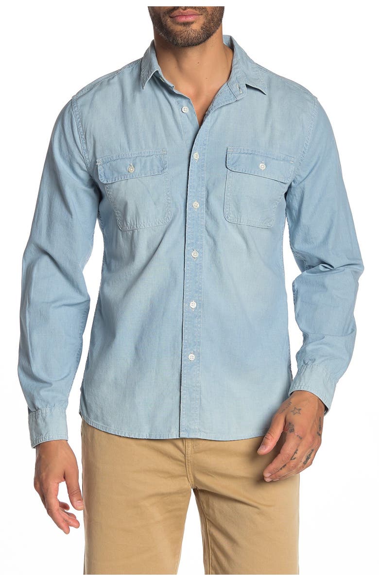 FRAME Chambray Slim Fit Shirt, Alternate, color, 