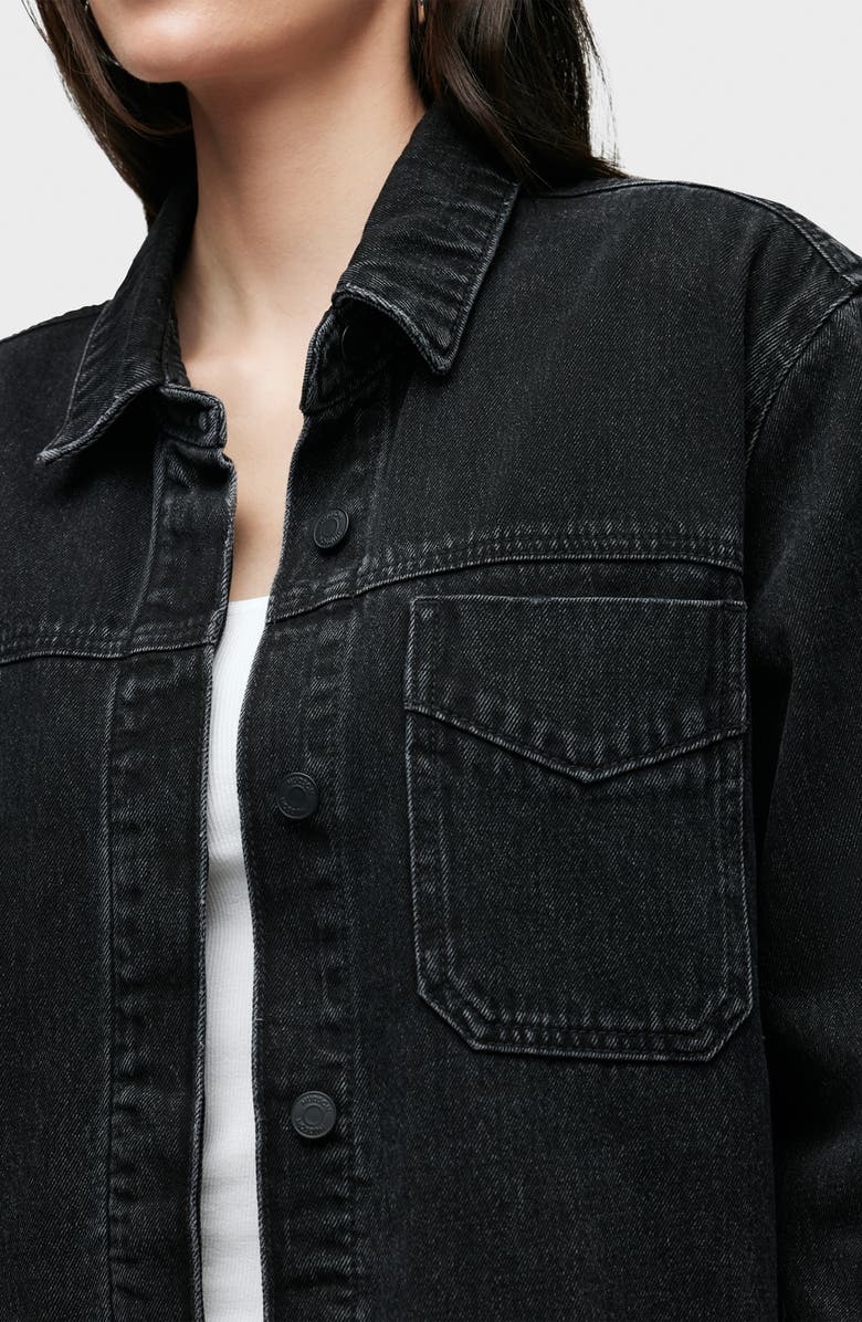 Hudson Jeans Denim Jacket, Alternate, color, Stone Black